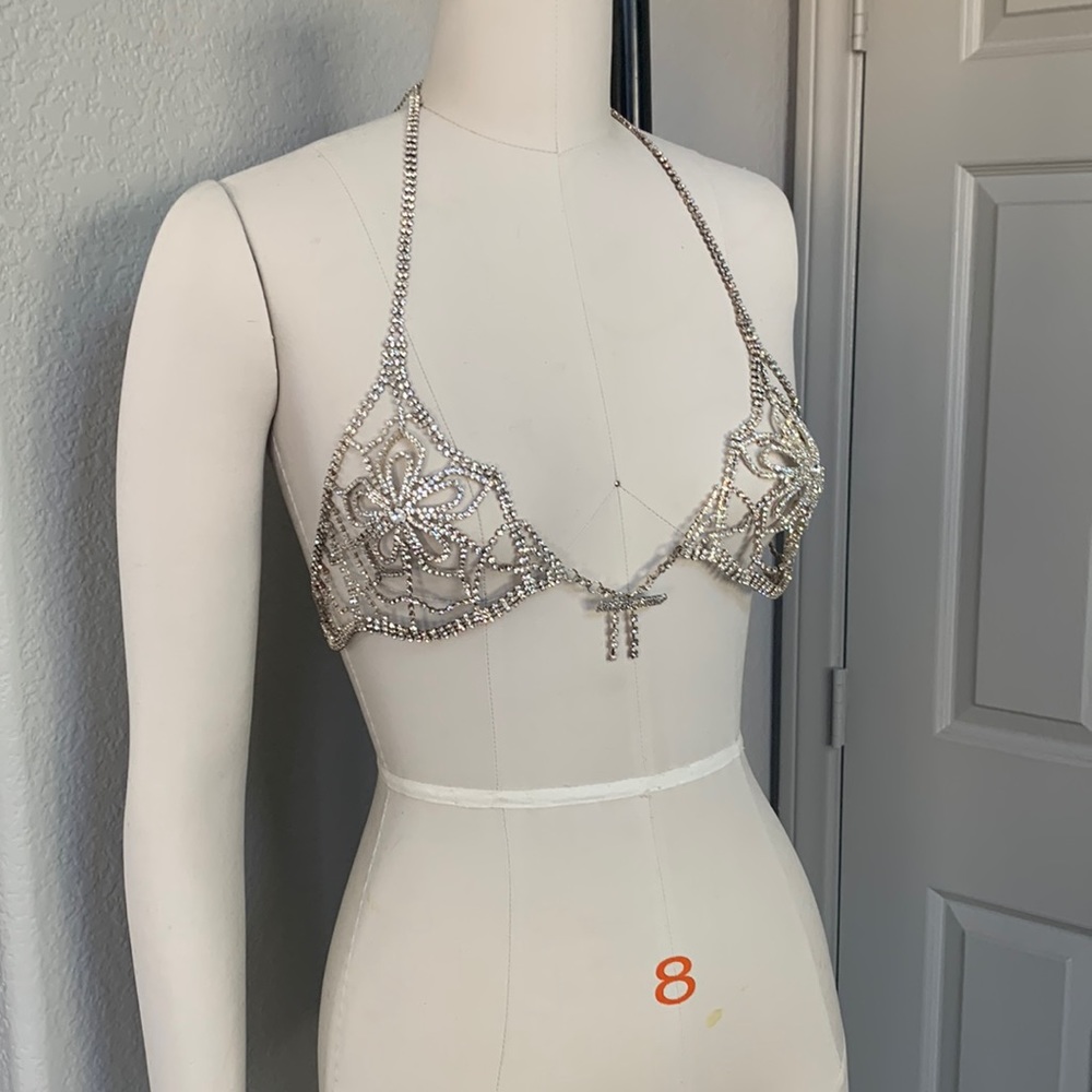 Crystal Rhinestone Bra